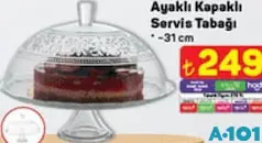 AYAKLI KAPAKLI SERVİS TABAĞI 31 CM